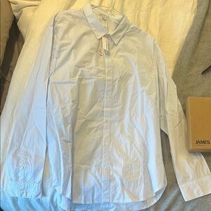 James Perse Striped Blue Men's Shirt